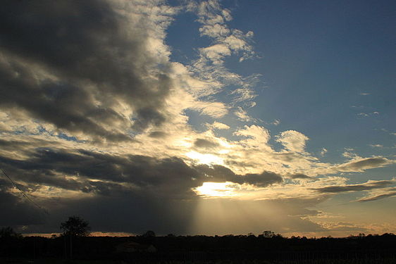 Heavy clouds during hail.