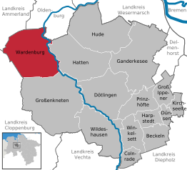 Kaart van Wardenburg