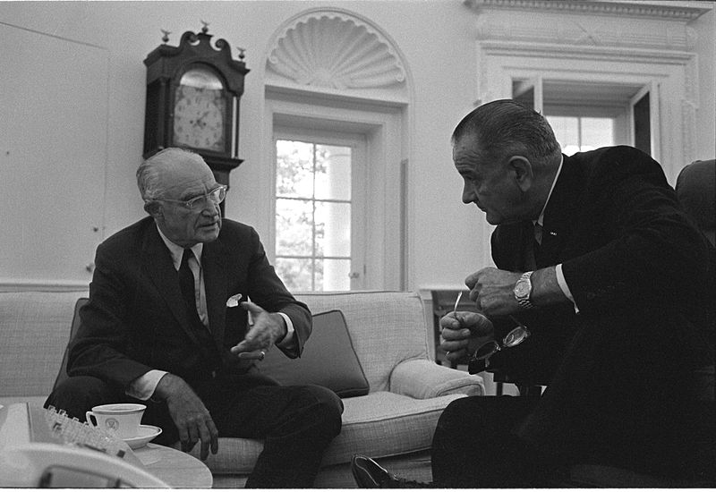 File:Wayne Morse and LBJ Oval Office 1965.jpg