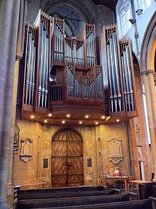 Organ by Peter Collins of 1984 West end pipe organ in St Peter Mancroft, Norwich.jpg