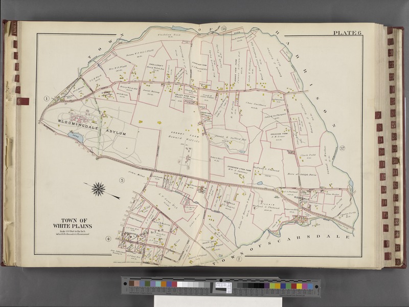 File:Westchester, V. 1, Double Page Plate No. 6 (Map bounded by Toen of Harrison, Town of Scarsdale, Prescott Ave., Bloomingdale Rd.) NYPL2055653.tiff