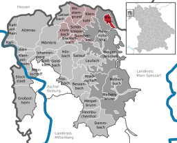 Läget för Wiesen i Landkreis Aschaffenburg