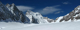 Ecrins og den hvide gletscher.