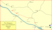 The Glasgow, Yoker and Clydebank Railway in 1882 Yoker rly.gif