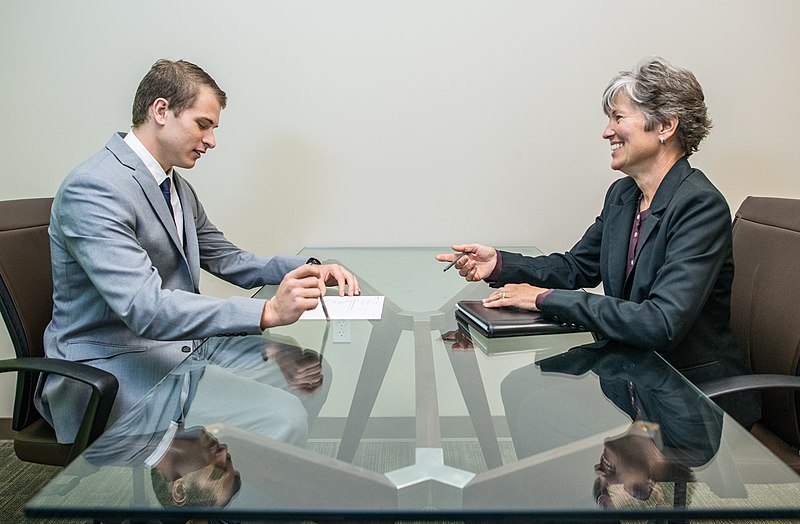File:Young Man on a Job Interview (26931177139).jpg