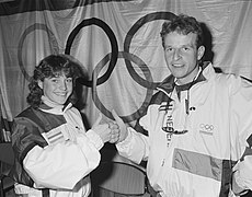 Yvonne van Gennip and Leo Visser 1988.jpg