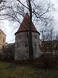 Tower (small bastion) of the city fortifications with remains of the wall (individual monument for ID no. 08992283)