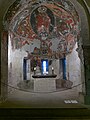 Pinturas en l'abside d'a cripta.