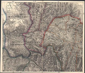 ТIиера на карте 1838 года