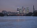 Москва-Сити, зима, вечер, вид с реки. Moscow-Citi panorama at night. - panoramio.jpg