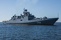 Фрегат «Адмирал Макаров» в Средиземном море. Июнь 2021 года.jpg