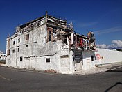 台風により被害を受けた建物