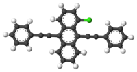Illustrasjonsbilde av element 1-klor-9,10-bis (fenyletynyl) antracen