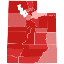 2012 Utah gubernatorial election results map by county.svg