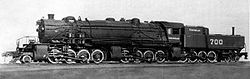 Jediná lokomotiva Triplex řady XA společnosti Virginian Railway