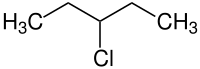 Strukturformel von 3-Chlorpentan