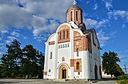 St. George the Victorious was recently rebuilt from ruins in the manner of an ancient 11–12th c. Ruthenian temple, on the foundation of the church destroyed by the Tatar-Mongols. It is said to be the white church that gave the city its name in a 14th c. homage to Yaroslav the Wise.[41]