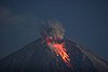 Mount Semeru erupting in 2004