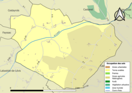 Kolorowa mapa przedstawiająca użytkowanie gruntów.