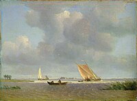 エルベ川の風景 (ca. 1830)