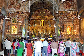 AN INSIDE ALTAR VIEW OF THE St. ANTHONY'S FORANE CHURCH. AN INSIDE ALTAR VIEW OF THE St. ANTHONY'S FORANE CHURCH..jpg