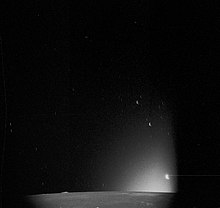 Zodiacal light viewed from the Moon, during Apollo 15 AS15-98-13325.jpg