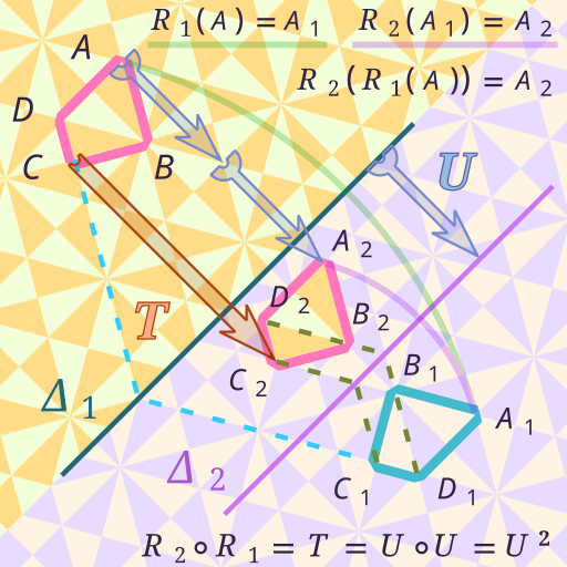 Academ Reflections with parallel axis on wallpaper