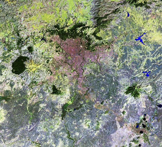 File:Addis-Ababa and vicinities, Ethiopia, LandSat-5 false color satellite image, 2011-01-10.jpg