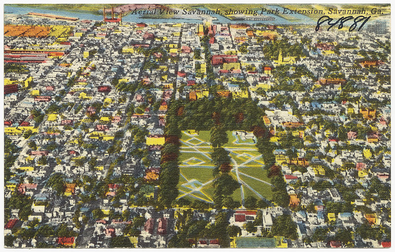 File:Aerial view, Savannah, showing park extension, Savannah, Ga. (8368131288).jpg