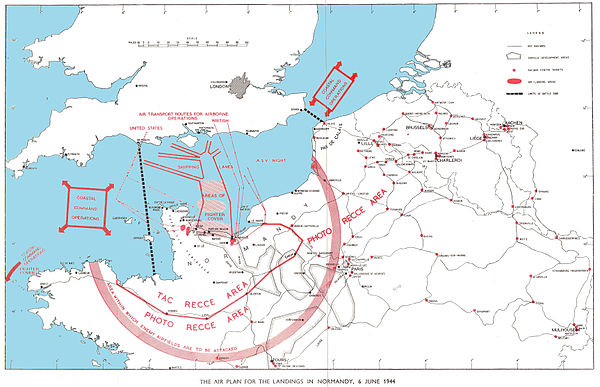 Air plan for the Allied landing in Normandy