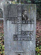 Albert Nicholas (1900–1973) jazz clarinetist, saxophonist, grave of honor at the Hörnli cemetery, Riehen, Basel-Stadt