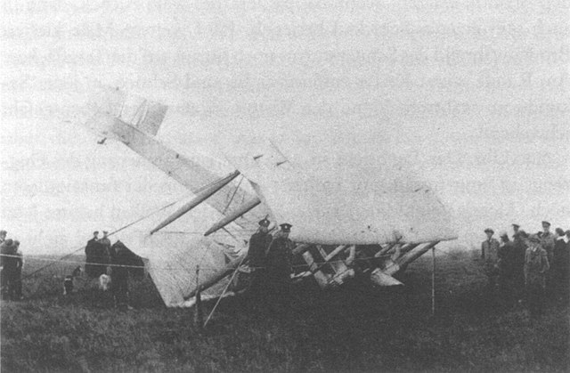 Alcock and Brown's Vimy at Clifden, Ireland on 15 June 1919, having landed in a bog