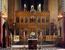 Interior of the cathedral Alexander Nevsky Cathedral in Tallinn - interior.JPG