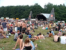 Se Fire on the Main Stage at the Ashton Court Festival Ashton Court Festival stage.jpg