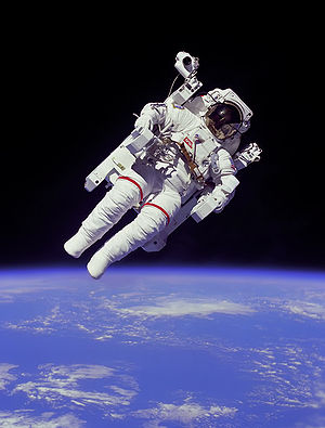 Views of the extravehicular activity during STS 41-B