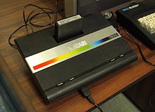 Atari 7800 with Donkey Kong Junior cartridge Atari 7800 with Cartridge.jpg