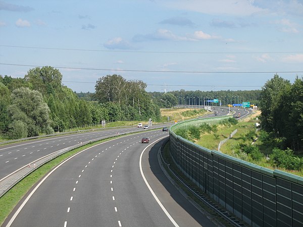 A4 in Zabrze: section with 2x3 lanes