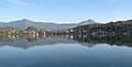 Mount Musinè (right) and mount Curt (left) behind Avigliana's lake