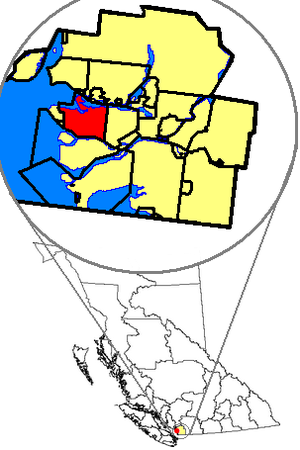 Ванкувэр на карте