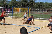 Deutsch: Beachhandball bei den Olympischen Jugendspielen 2018; Tag 4, 10. Oktober 2018; Jungs, Vorrunde, Gruppe A - Chinese Taipei (Taiwan)-Thailand 0:2 English: Beach handball at the 2018 Summer Youth Olympics at 10 October 2018 – Boys Preliminary Round Group A‎ – Chinese Taipei-Thailand 0:2