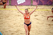 Deutsch: Beachhandball bei den Olympischen Jugendspielen 2018; Tag 5, 10. November 2018; Mädchen, Hauptrunde - Kroatien-Niederlande 1:2 English: Beach handball at the 2018 Summer Youth Olympics at 11 October 2018 – Girls Main Round – Croatia-Netherlands 1:2