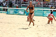 Deutsch: Beachvolleyball bei den Olympischen Jugendspielen 2018; Tag 11, 17. Oktober 2018; Mädchen, Finale – Italien (Claudia Scampoli & Nicol Bertozzi)- Russland (Maria Woronina & Maria Botscharow) 0:2 (19–21/19–21) English: Beach volleyball at the 2018 Summer Youth Olympics at 17 October 2018 – Girls Final – Italy (Claudia Scampoli & Nicol Bertozzi) - Russia (Maria Voronina & Maria Bocharova) 0:2 (19–21/19–21)