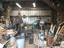 A blacksmith shop in Ketchikan, Alaska specializing in knife making. Blacksmith shop in Alaska.jpg