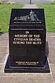Blitz memorial, Bootle Cemetery - close