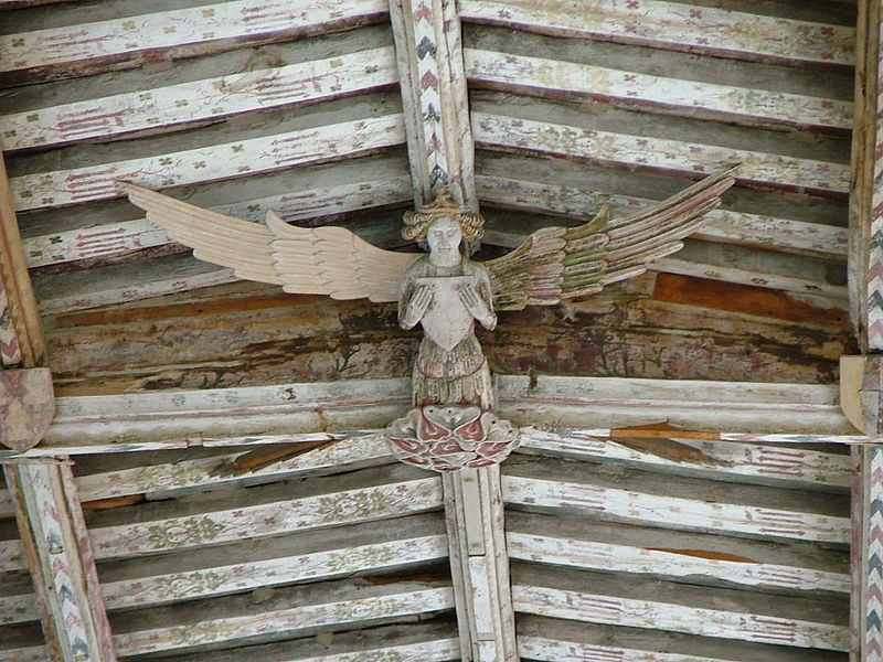 File:Blythburgh church - roof angel.jpg