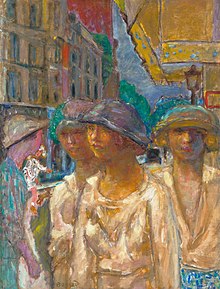 Pierre Bonnard, Jeunes femmes dans la rue, 1922. Oil on canvas. BonnardJeunesfemmes.jpg
