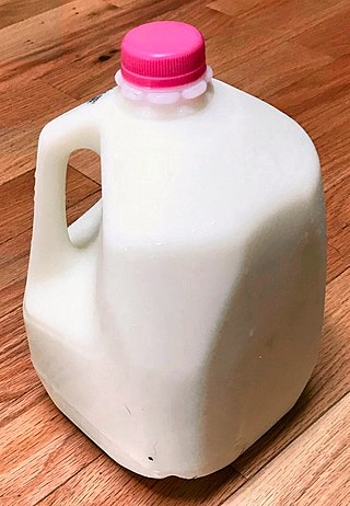 <span class="mw-page-title-main">Plastic milk container</span> Plastic bottle used to store commercially sold milk