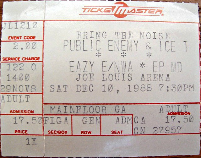 N.W.A co-headlined Public Enemy's 1988 "Bring the Noise" concert tour