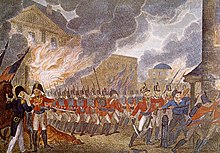 British troops enter Washington during the Burning of Washington. British Burning Washington.jpg