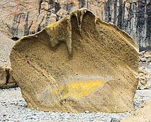 Volcanic tephra at Brown Bluff, Antarctica (2016) Brown Bluff-2016-Tabarin Peninsula-Volcanic tephra.jpg